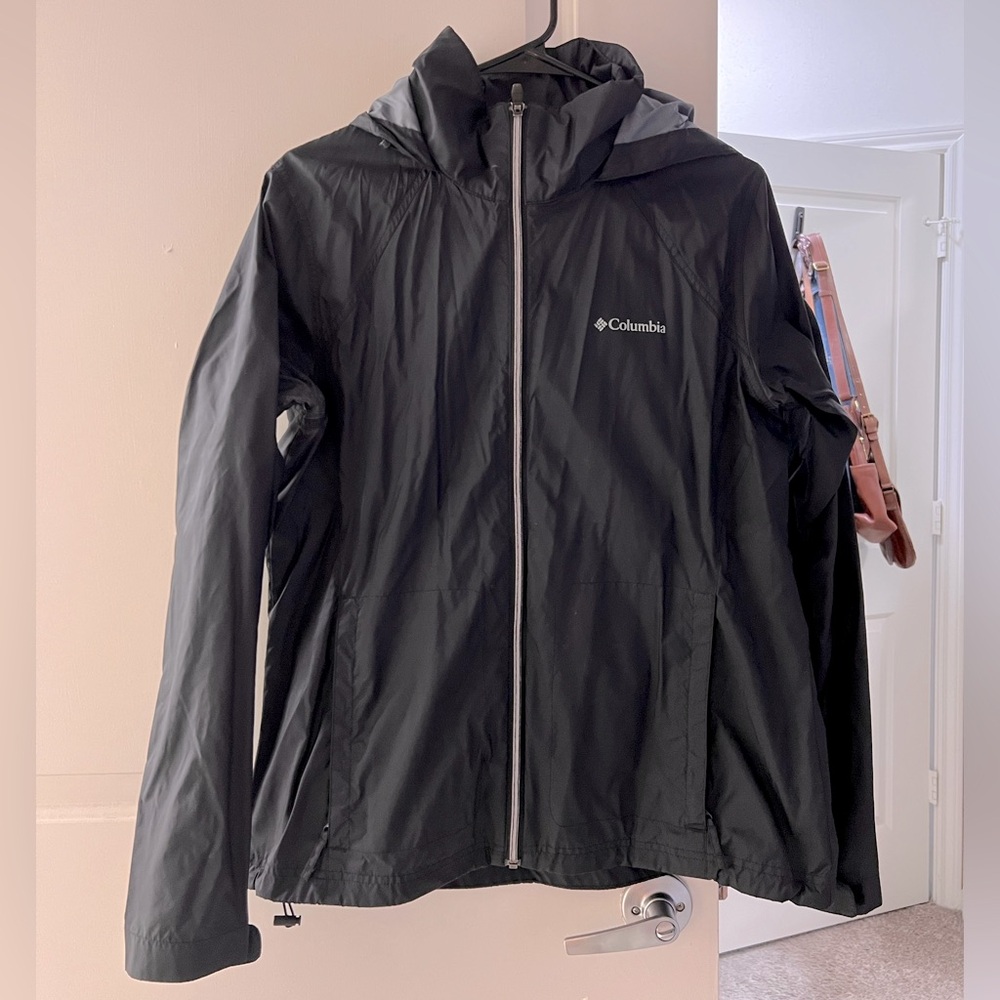 Columbia Black Hooded Ski Jacket